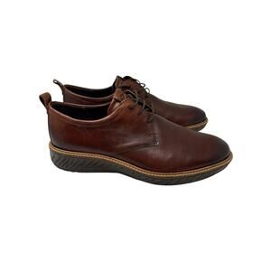 ECCO Men's ST-1 Brown Leather Hybrid Derby Lace Up Oxford EU 46 US 12